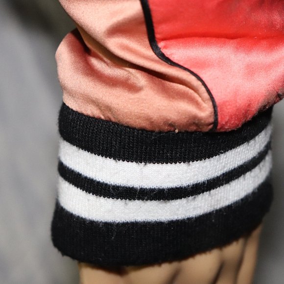 Mossimo Palm tree Tropical Flower Satin Jacket SM - Picture 5 of 9